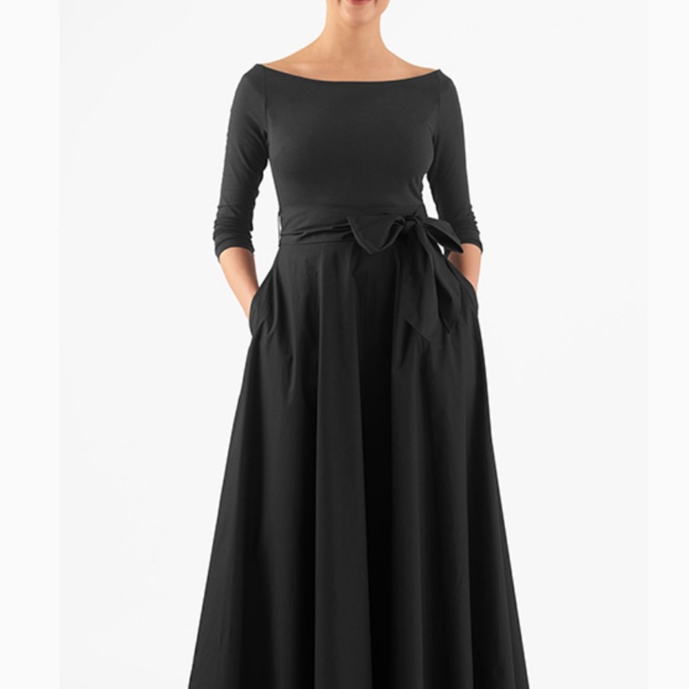 NWOT eShakti Merritt dress in black